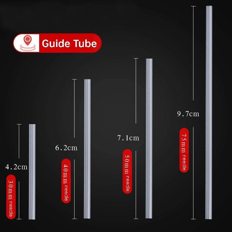 

100Pcs Single-use Acupuncture Needle Guide Tube Plastic Pipe Medical Acupoints Positioned Practice Tool