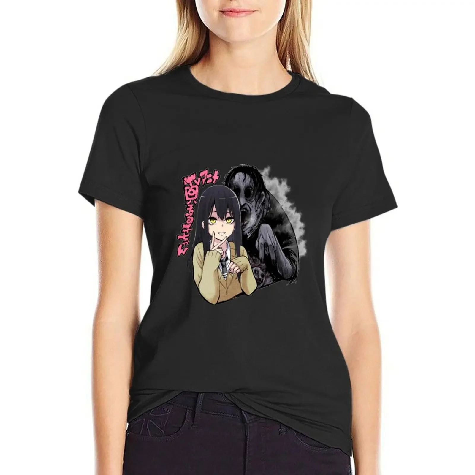 

Miko Yotsuya - Mieruko-chan T-Shirt hippie clothes tops funnys tight shirts for Women