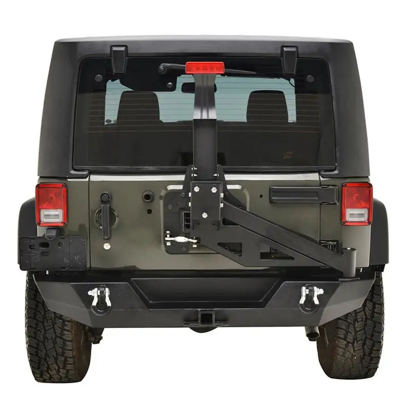 Rear bumper for Jeep Wrangler JK 2007+ Black Rear Bumper with Spare Tire Rack Auto Accessories