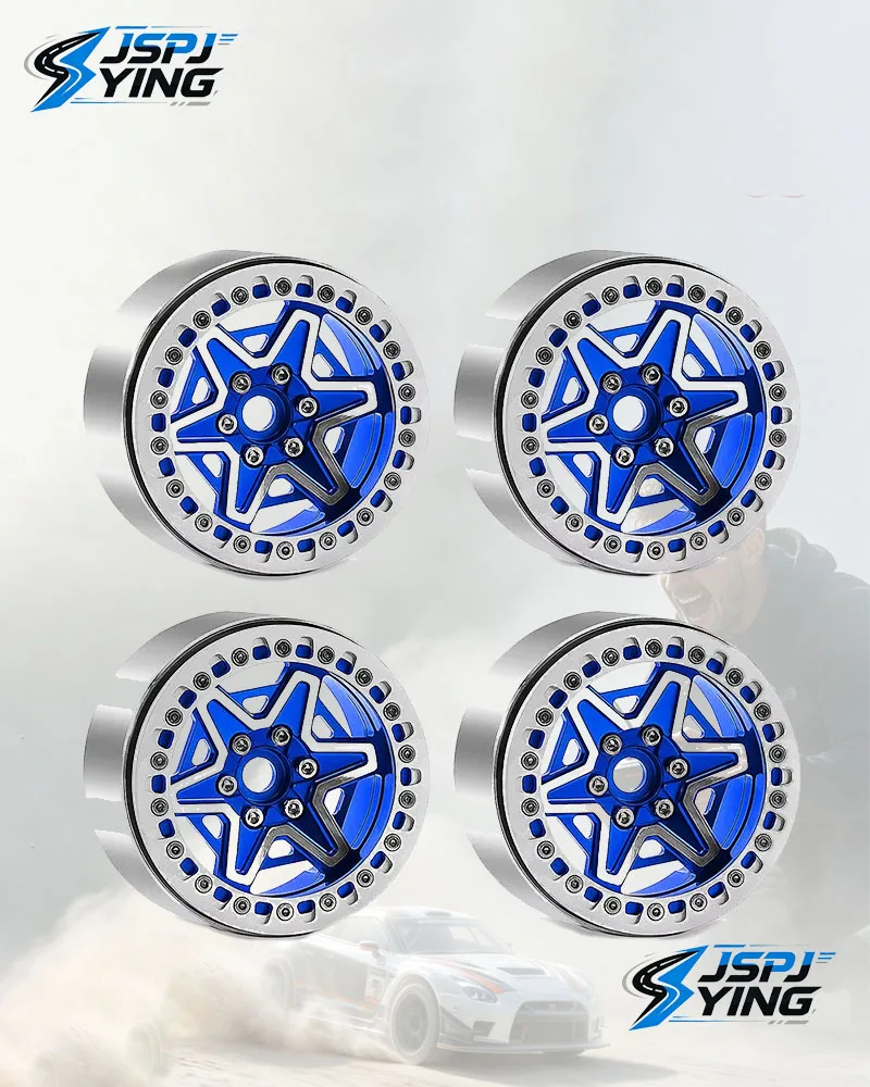 2.2 Inch Metal Wheel Rims 4Pcs Beadlock Design for 1/8 Axial 90046 TRX4 SCX10 H8H Crossrc YK4082 YK4083 RC Crawler Accessories