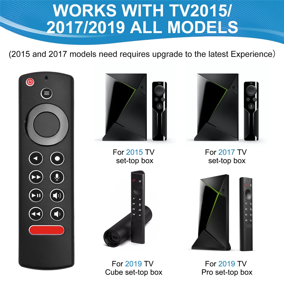 ABZL TV Voice Remote Controller for NVIDIA Shield TV Pro 2015 2017 2019 TV Cube Stb Remote Control with Voice Function