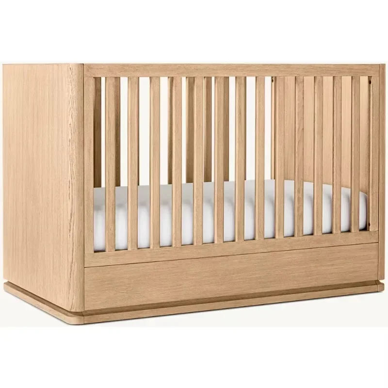 New Baby Room Furniture Wooden Bench Baby Safe Natural Solid Wood Crib Baby Walker