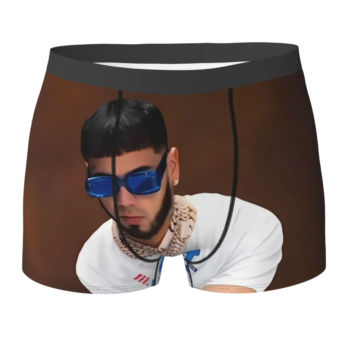 

Нижнее белье Anuel AA, крутая сумка для пуэрто-риканского рэпера, популярные шорты-боксеры, шорты на заказ, дышащие мужские трусы, большие размеры 2XL