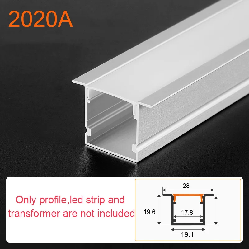 Zwart Zilver LED Aluminium Profiel 0.5m/1m U/YW Vorm Slaapkamer Achtergrond Gang Decor Lineaire Licht Diffuser Kanaal Kastlamp