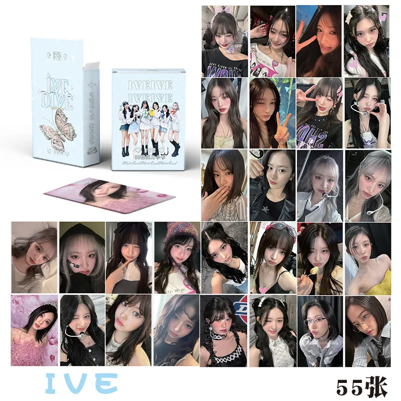 XIURAN 55Pcs/Box IVE  Mini Album Photocard KPOP Lomo Card (READY STOCK)