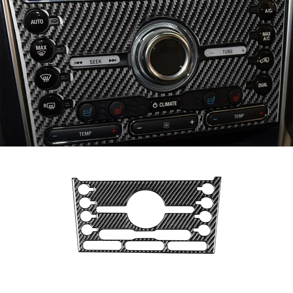 

Air Conditioning Panel Decoration Cover Sticker for Explorer 2016 2017 2018 2019 Car Interior Accessories Carbon Fiber
