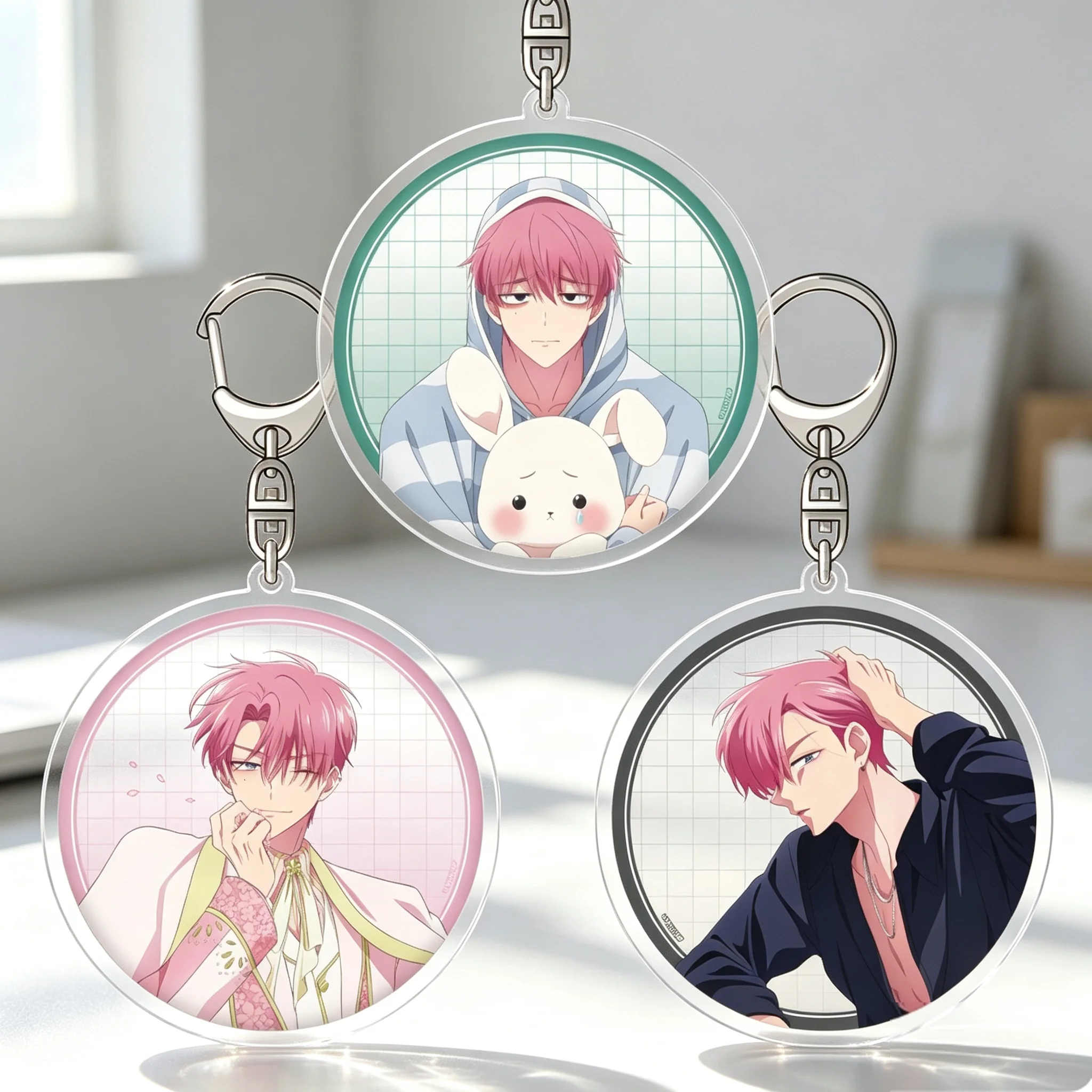 Tamon's B-Side Tamon Fukuhara Official Circle HD Characters Acrylic Keychain Bag pendant Bag Charm anime goods Anime Toy Gifts
