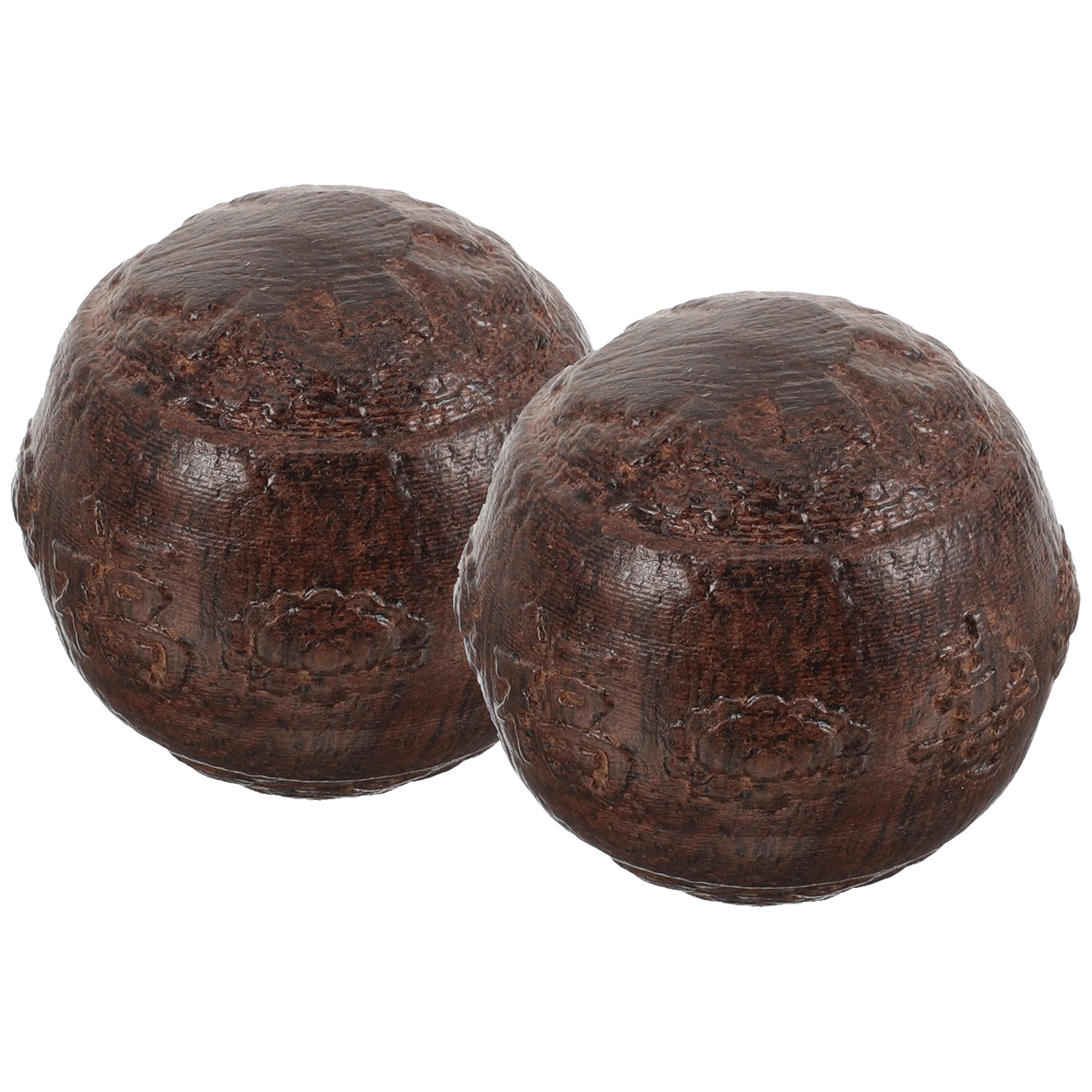 

1 Pair Hand Grip Balls Wood Massage Ball Elderly Fitness Hand Training Balls Health Care Wooden Handballs