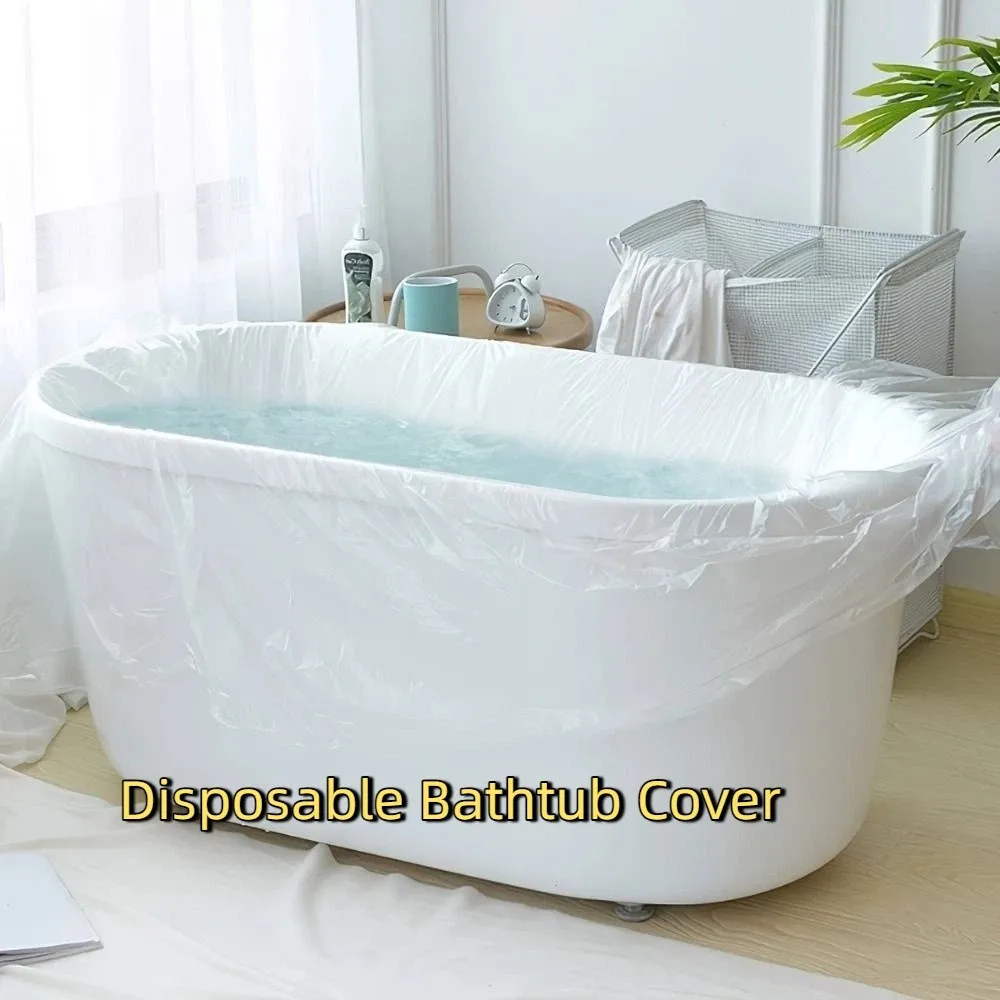 10PCS Individually Disposable Bathtub Cover Oversized Anti Dirt Bathtub Soaking Bags Waterproof Easy-Clean Hotels Bathtub Liner