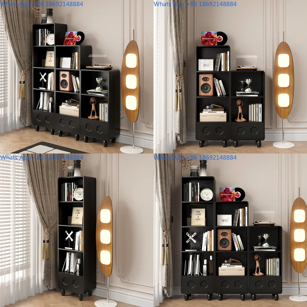 

Bookshelf Storage Rack American Style Modular Cabinet French Floor Standing Minimalist Narrow Home Organizer