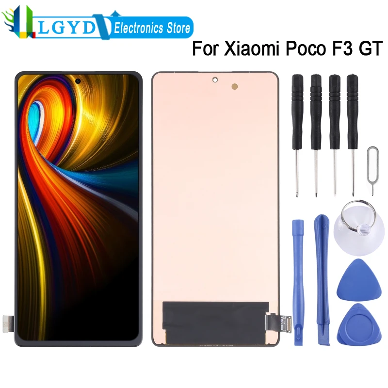 

6.67-inch AMOLED LCD Screen For Xiaomi Poco F3 GT, MZB09C6IN M2104K10I LCD Display and Digitizer Full Assembly Repair Spare Part