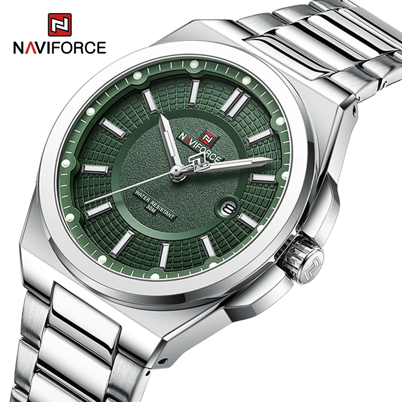 NAVIFORCE Man\'s Wrist Watches Classic Simple Quartz Male Clock with Calendar Window Waterproof Watch for Men Reloj Hombre NF9212