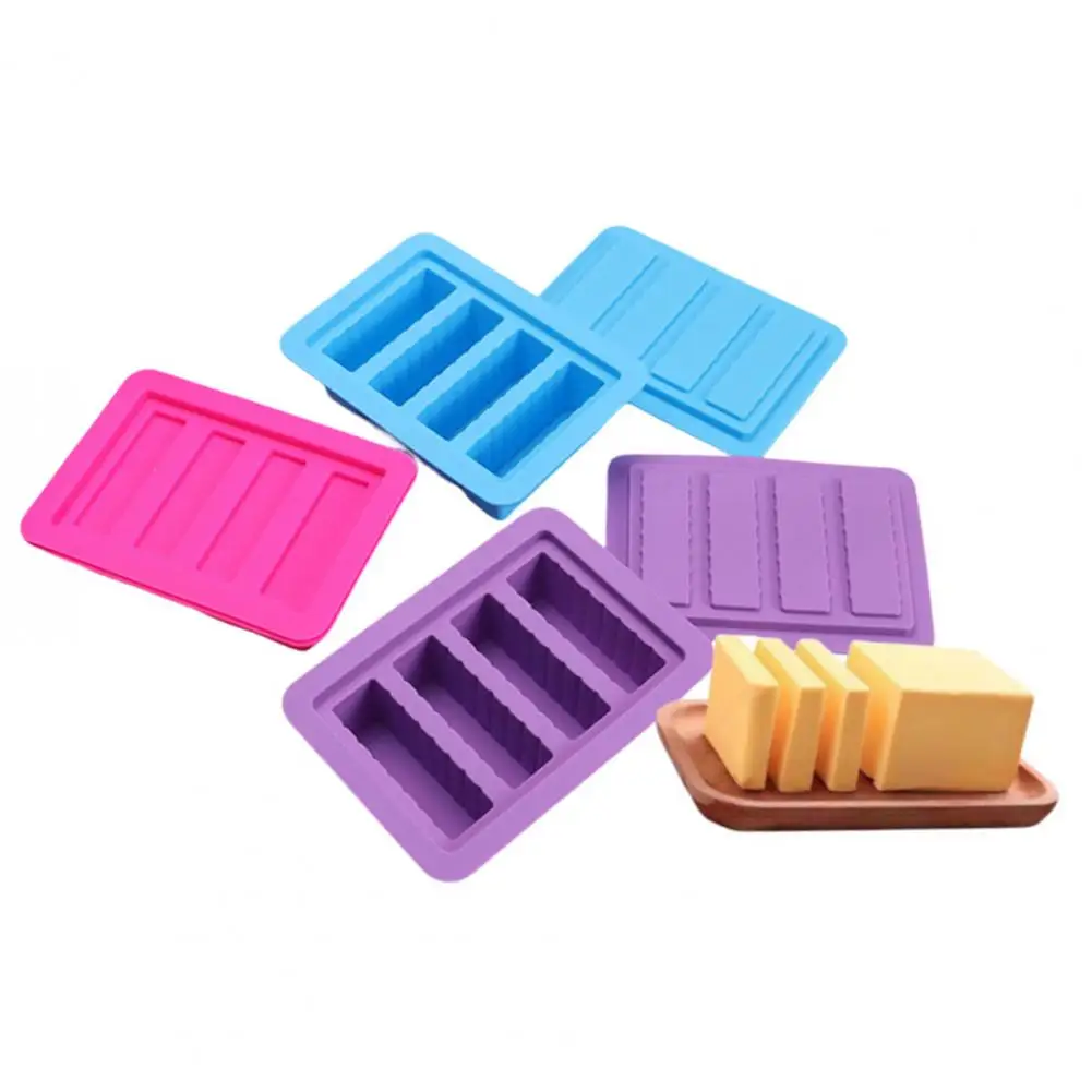 

Silicone Butter Mold with Lid Food Grade Non-Stick Chocolate Mold for Herb Butter Candles Cake Large Cavity Reusable Storage Box