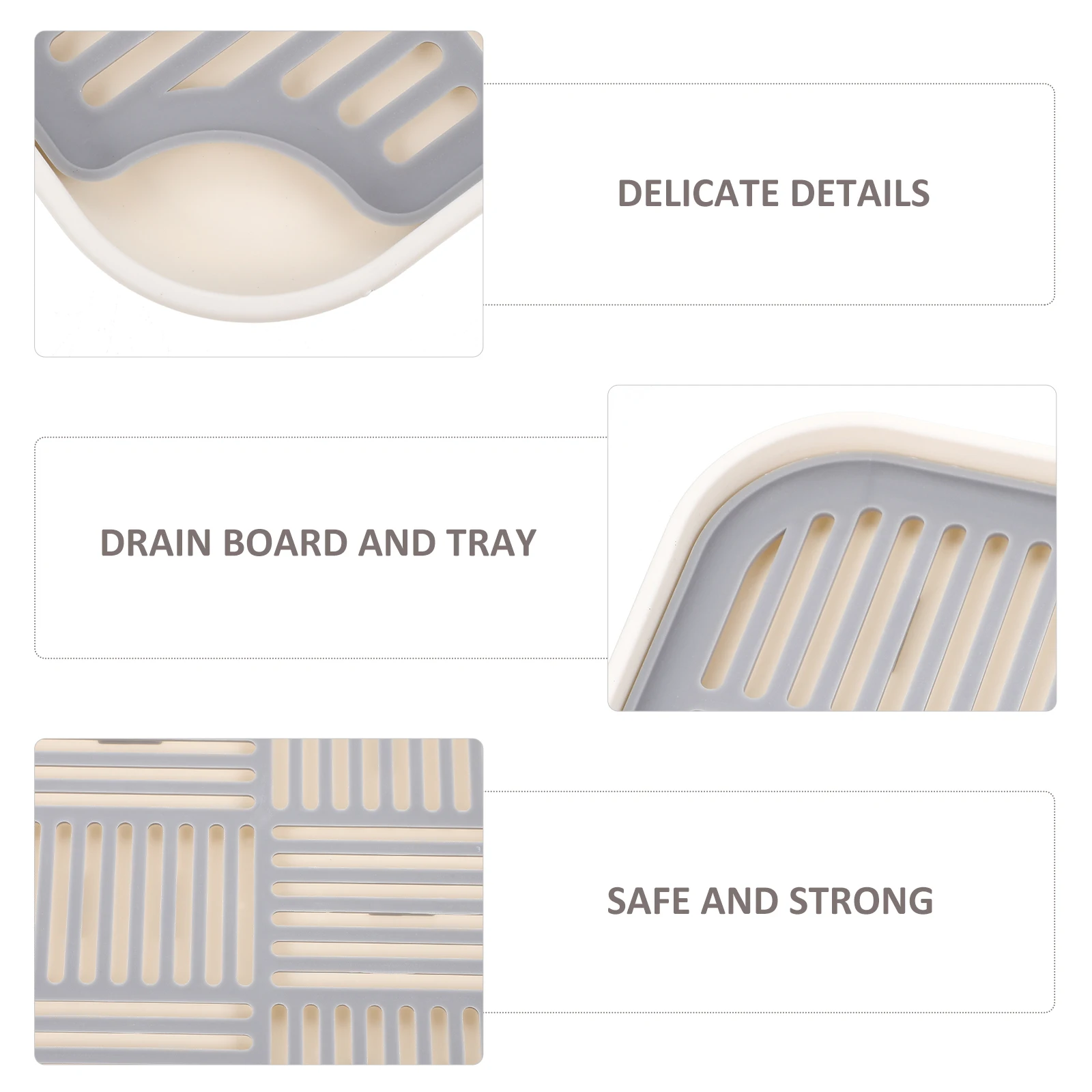 2pcs Double Layer Draining Tray Kitchen Use Household Bowls Cups Storage Rack Plastic Tableware Plate Hollowed-Out Design