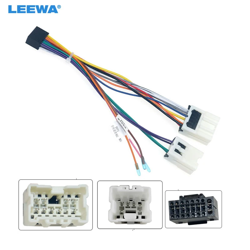 LEEWA Car 16Pin Wiring Harness Adapter For Nissan X-Trail T30(03-07/Maxima(00-04)/Murano(04-09) Aftermarket Stereo Install #6616