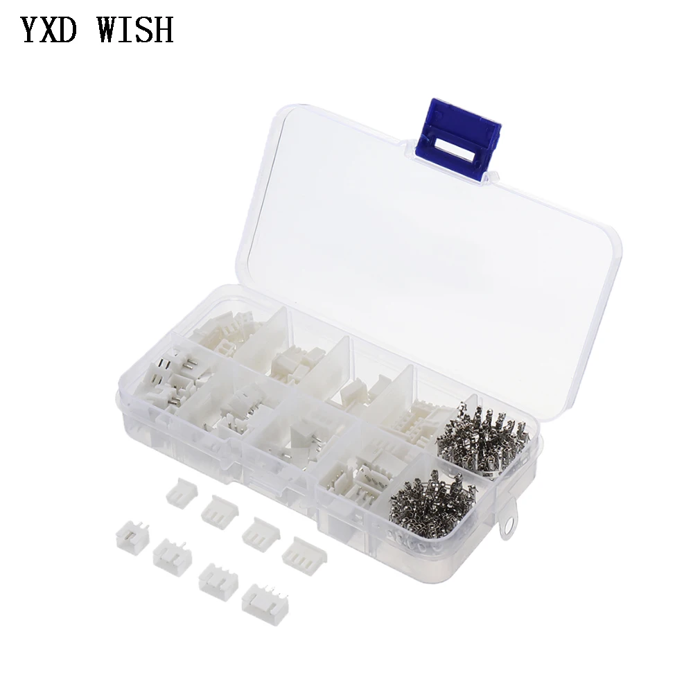 230pcs PH2.0 2p 3p 4p 5pin 2.0mm Pitch Terminal DIY Kit / Housing / Pin Header JST Connector Wire Connectors Adaptor Kits 40sets