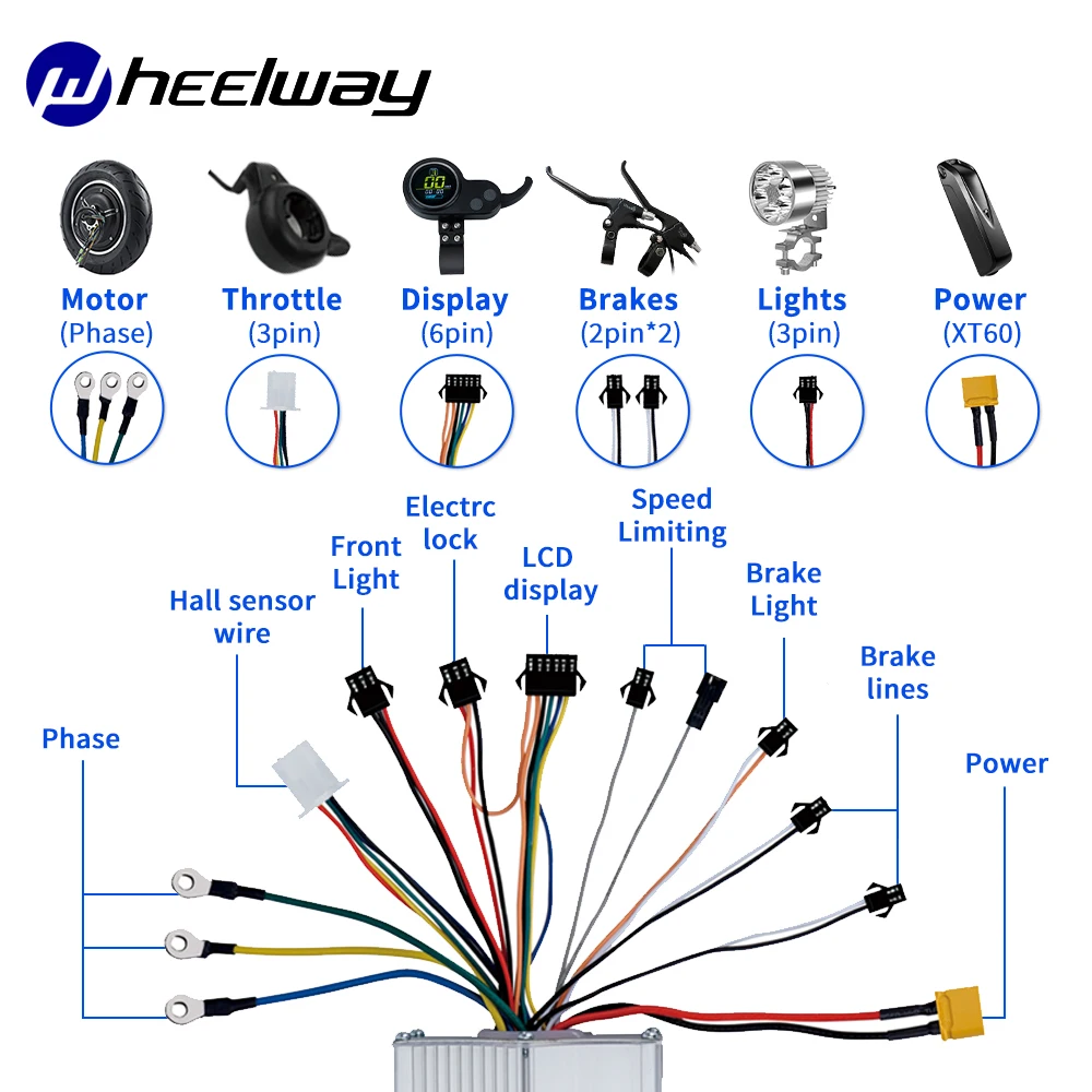 Folding Electric Bicycle Hub Motor, E-Bike Takeaway Engine Replacement, Open Source, Standaway, 10 Inch, 48V, 1200W