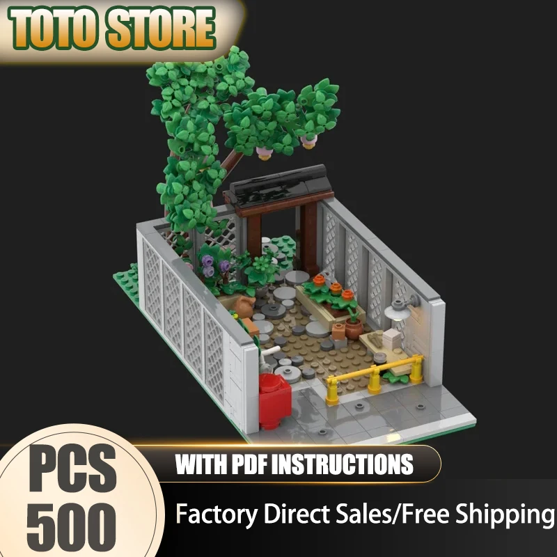 

Moc Building The Alley Park Model Technology Gift Construstion DIY Assembly Modular City Building Model Holiday Sets Toys