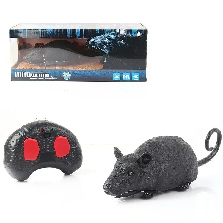 [Funny] Electronic pet Remote Control RC simulation light flash Mouse toy model Tricky prank Scary robotic insect animal Toy