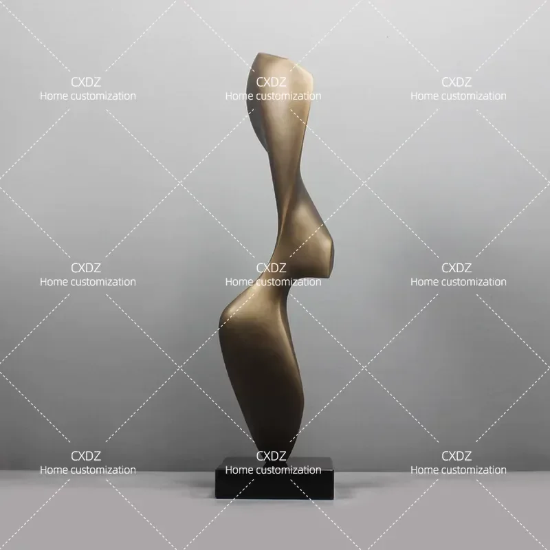 Abstract Entrance Sculpture Ornament Light Luxury FRP Art Decor for Home Furnishing Sales Office Lobby Creative Soft