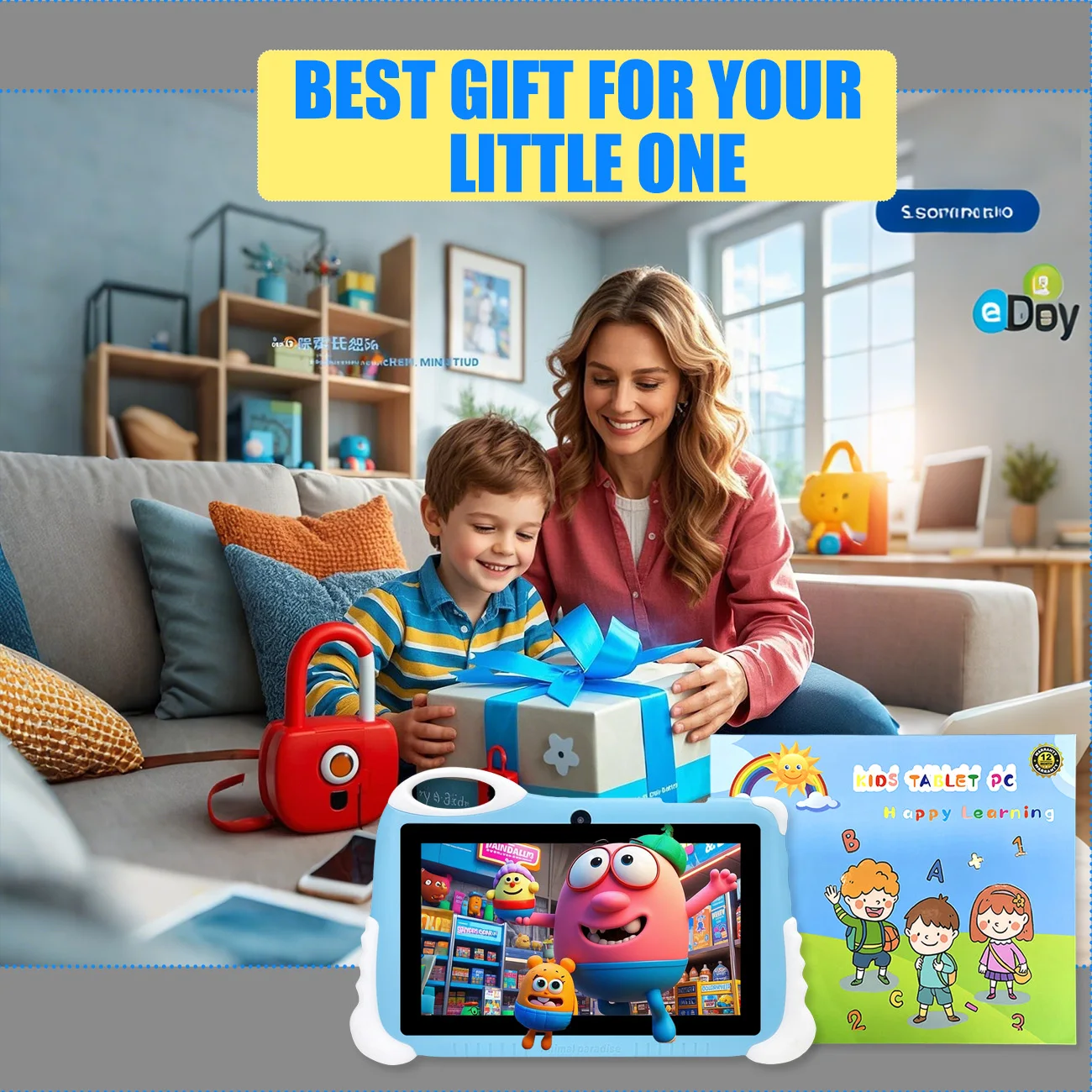 Crianças tablet 7 Polegada 2gb ram 32gb rom com slot expansível proteção software e jogos infantis pré-carregados, presente das crianças