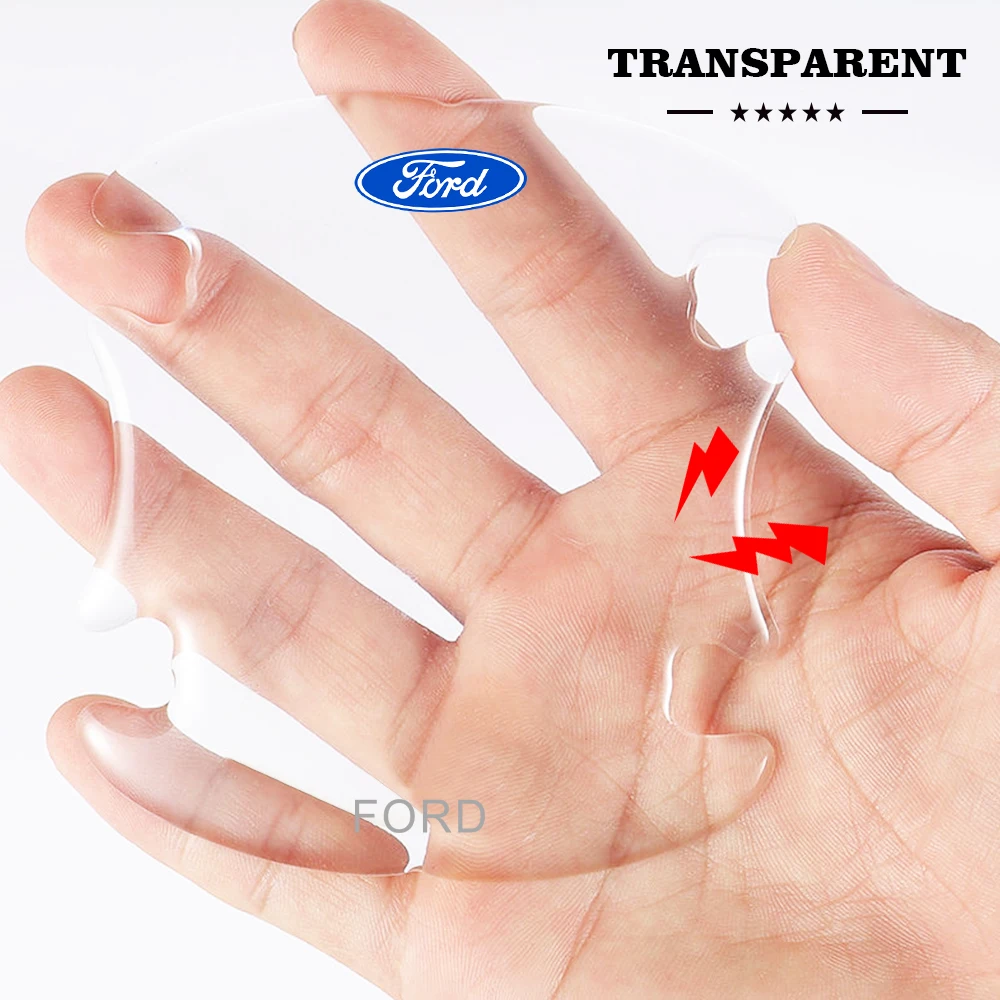 Car Door Handle Bowl Anti-scratch Invisible Transparent Sticker Car Anti-Collision Protection For Ford Fiesta Mondeo Fusion Edge