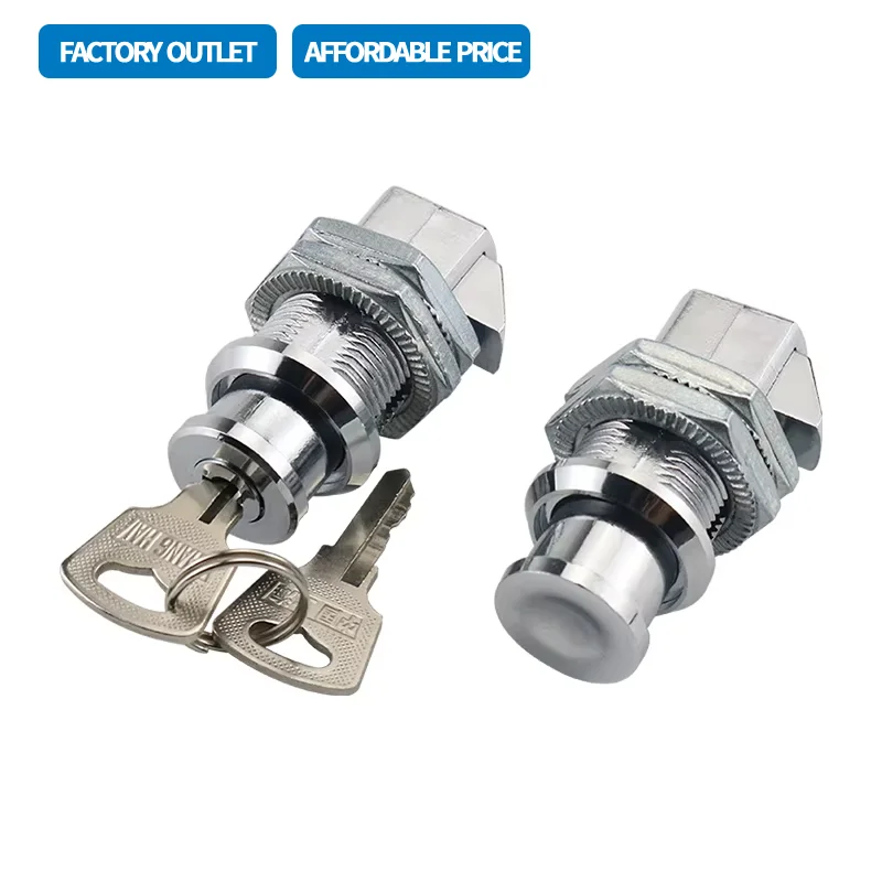 (3 Pieces) Anti Collision Lock Zinc Alloy With/Without Lock Core Lock Industrial Electrical Control Cabinet Button Cabinet Door