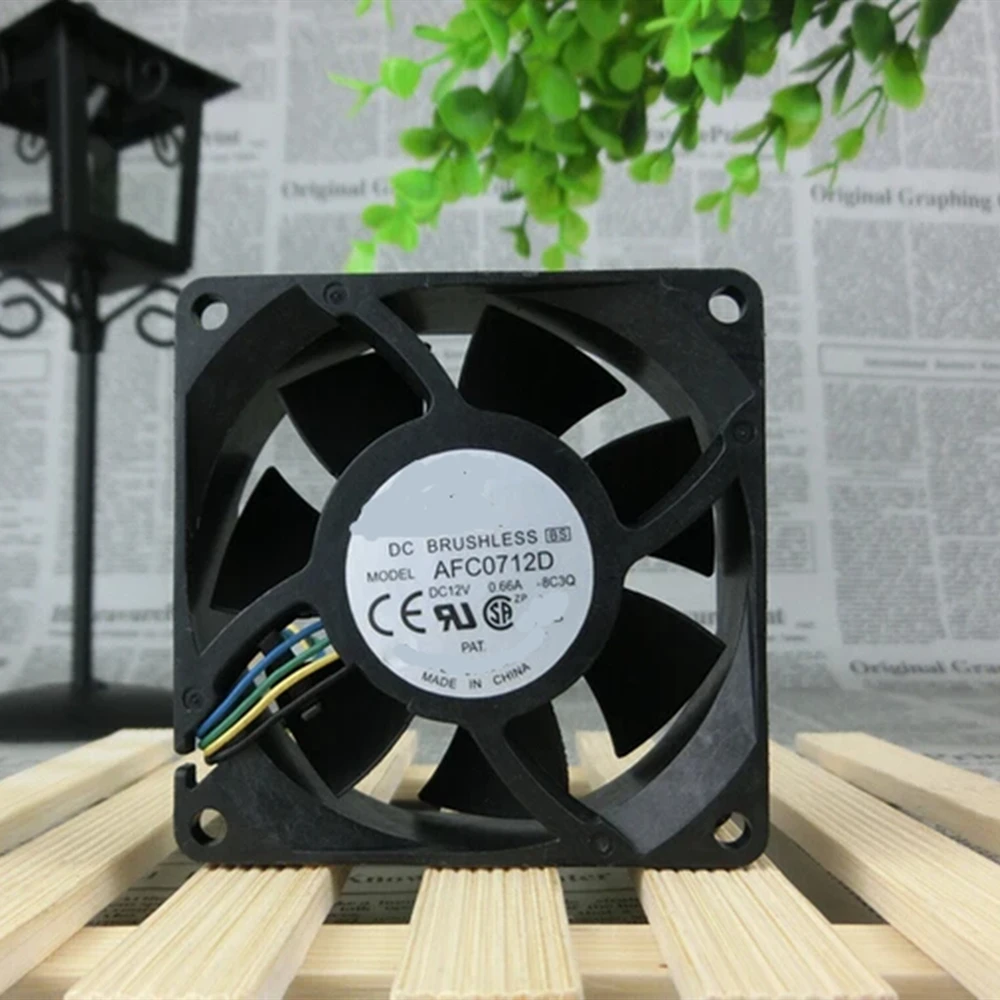 Cooling Fan AFC0712D DC 12V 0.66A 70*70*25mm 7025 4-wire