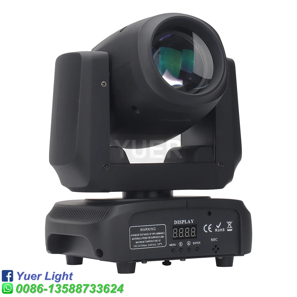 Imagem -03 - Yuer-led Moving Head Light Ponto de Feixe Efeito Arco-íris 12 Padrão Mais 12 Prisma 100w Super Brilhante Dmx 11 13ch