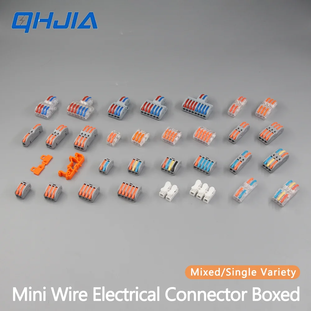 موصل كتلة طرفية دفع 32 أمبير 250 فولت مع صندوق توصيل، تيار عالي، توصيل سريع مقاوم للحريق، تركيب سهل للدفع