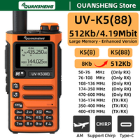 Quansheng UV K5 88 Walkie Talkie 512Kb Large Memory Long Range Portable Two Way Radio FM Ham Wireless Transceiver Communication
