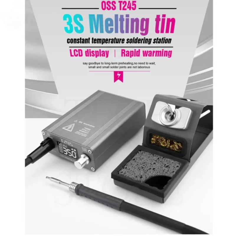 OSS T245 Soldering Station Professional Soldering Iron Tips Stand for Cell Phone Repair Welding Mechanic Tools Kit Set