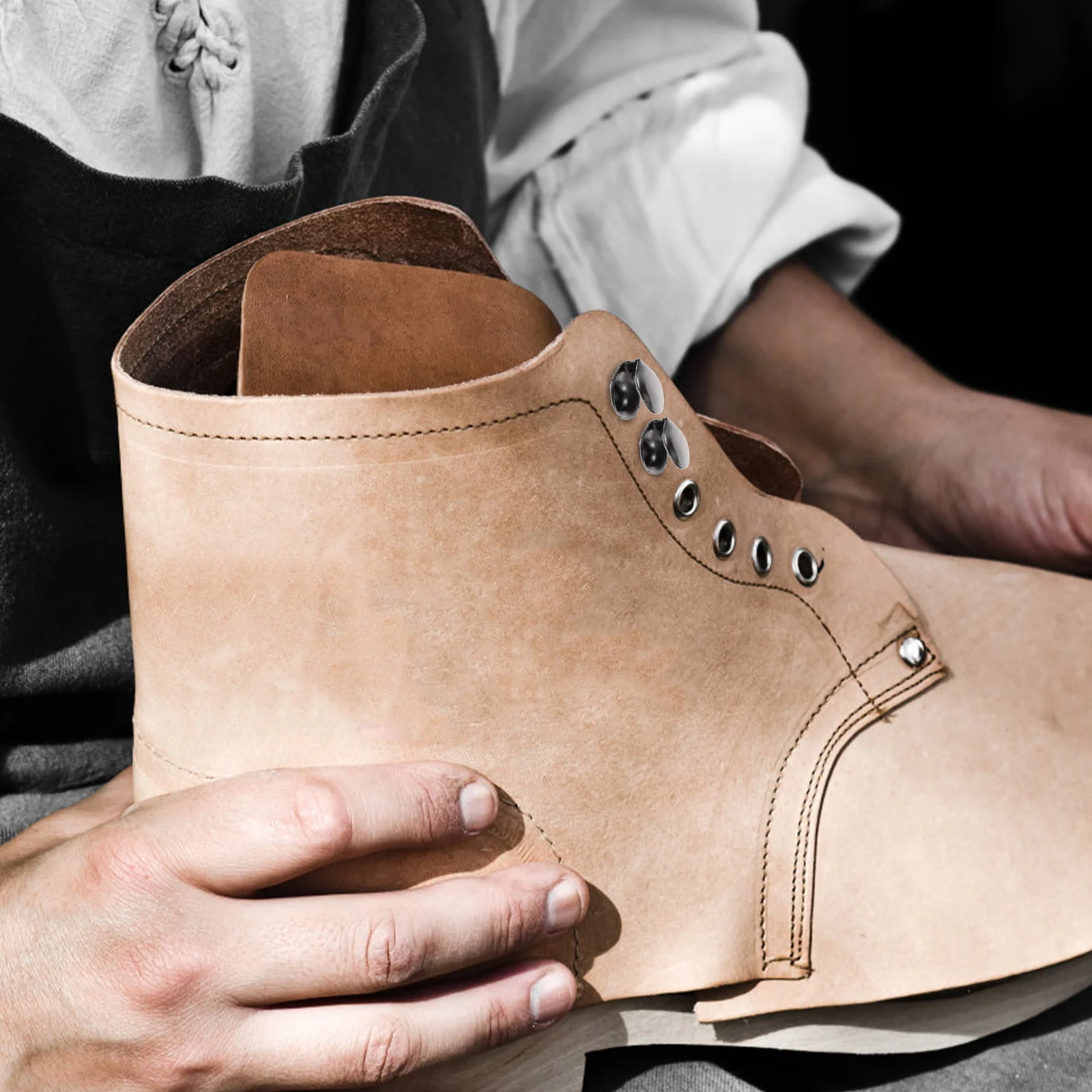 20pcs Shoe Buckle Accessories Craft Buckles For Diy Shoestring Hooks Brass Lace Repair Kit Boot Hook Set Metal Shoelace Fixing