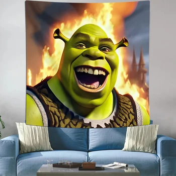 green giant Shrek Tapestry Get Out of My Swamp Art Poster Tapestries Funny Bedroom Living Room Home Decor