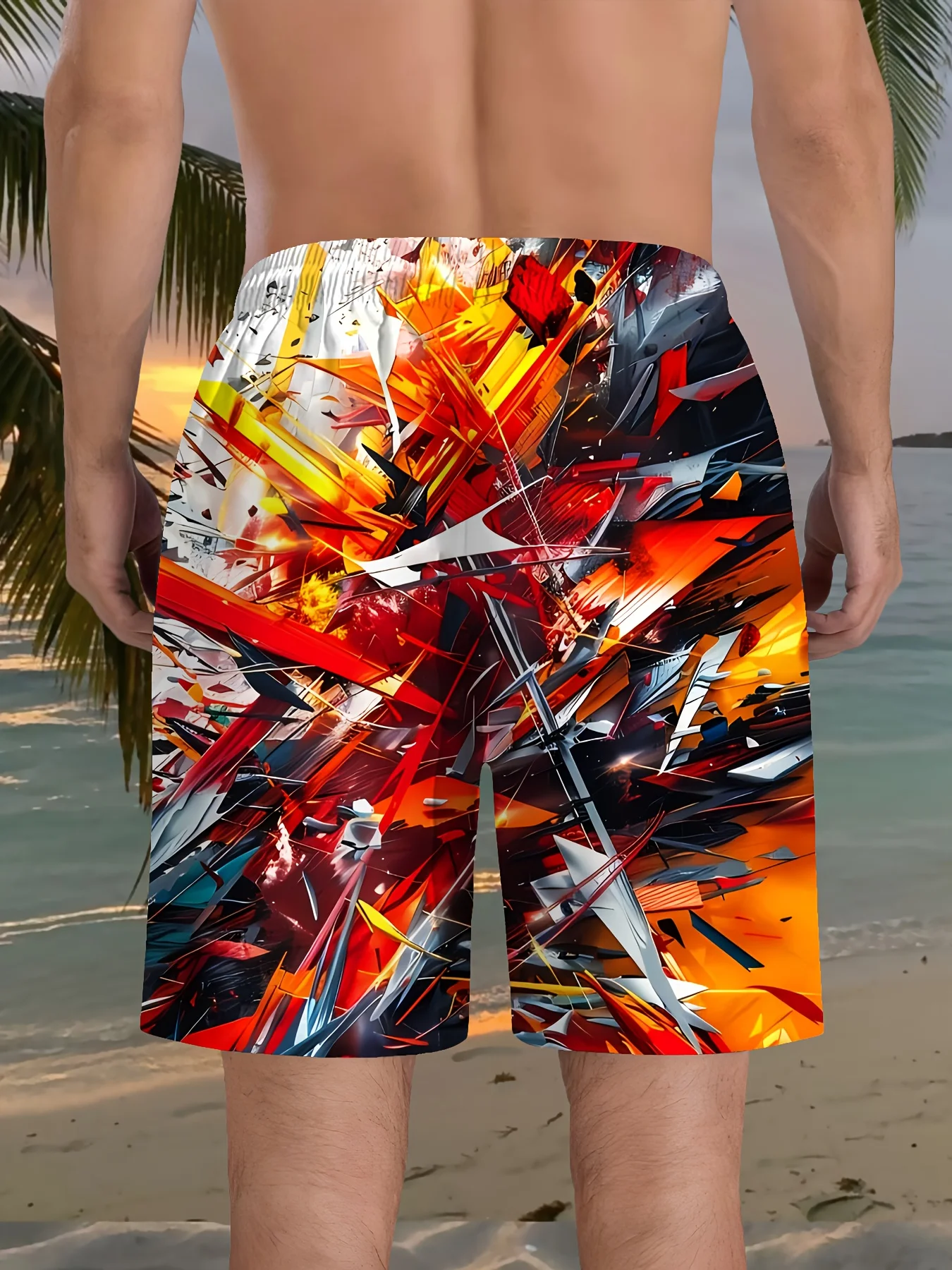 2026 Summer New Hot Selling Fashionable Personalized Colorful Seaside Beach Style 3D Printed Street Loose Casual Y2k Shorts