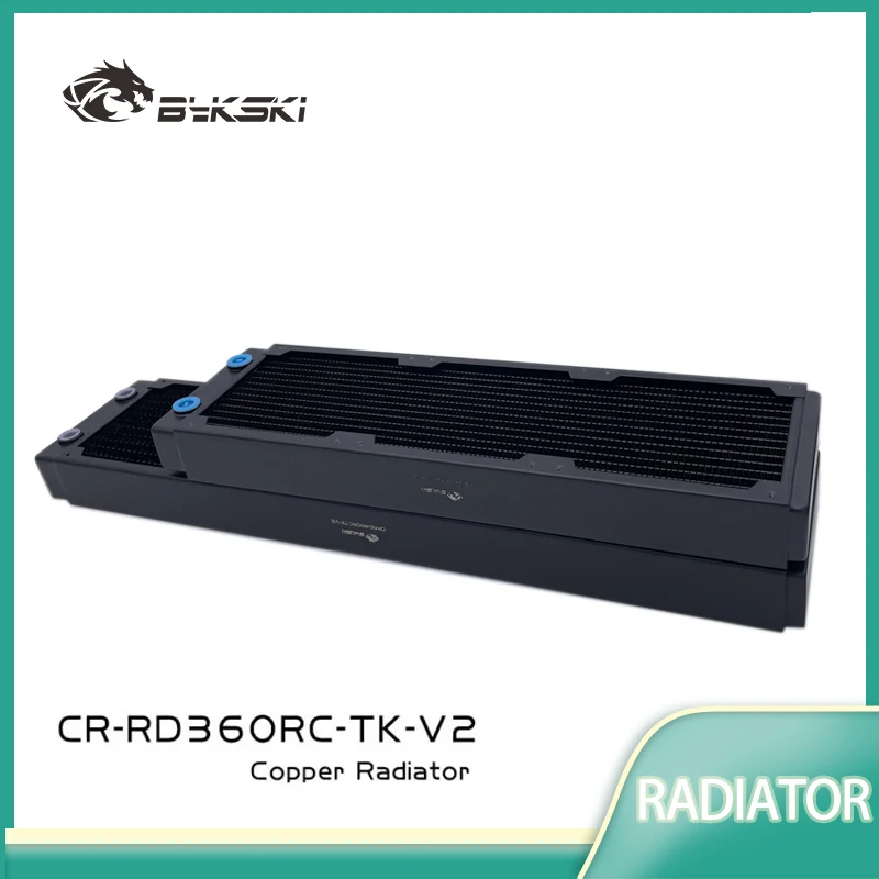 BYKSKI 40mm Thickness 360mm /480mm Copper Radiator for PC Cooling for 120mm Fan High Performance Radiator CR-RD480RC-TK-V2
