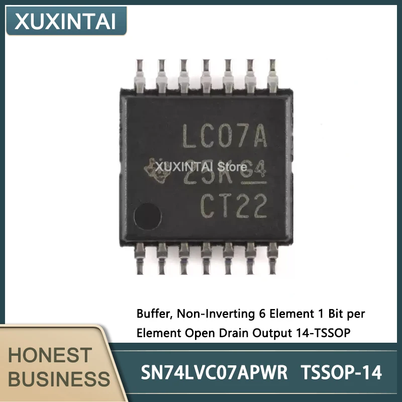 20 Teile/los Neue Original SN74LVC07APWR SN74LVC07 Puffer, Nicht Invertieren 6 Element 1 Bit pro Element Öffnen Ablauf Ausgang 14-TSSOP
