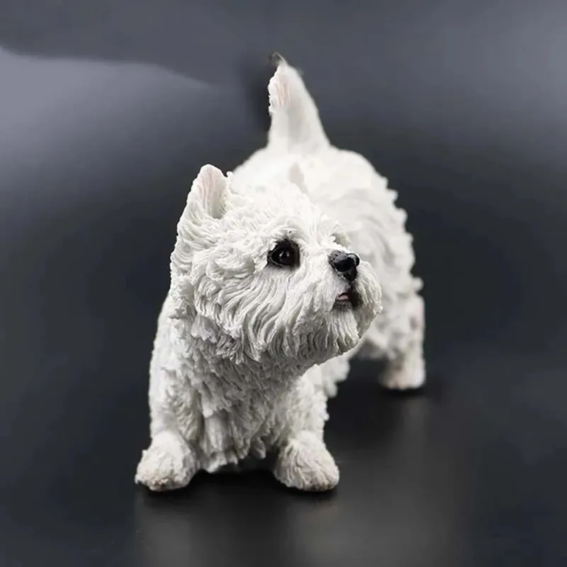 1/6 مقياس الاسكتلندي ويست هايلاند الأبيض جحر القط نموذج ل 12 بوصة محاكاة الديكور ألعاب حيوانات أرقام