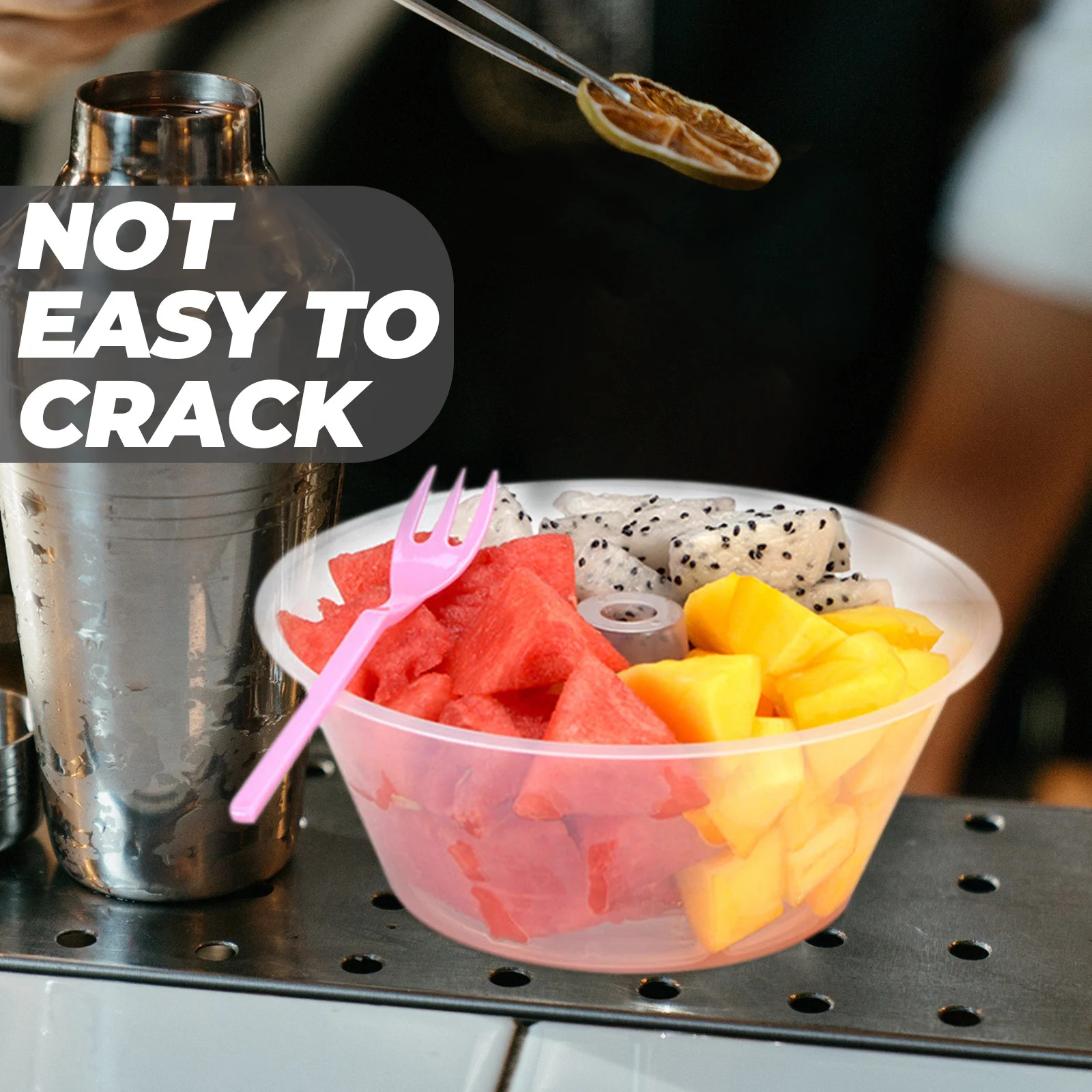 

Convenient Snack Bowl with Integrated Drink Holder Ideal for Chips Popcorn Fried Chicken 10pc Lightweight Food Container