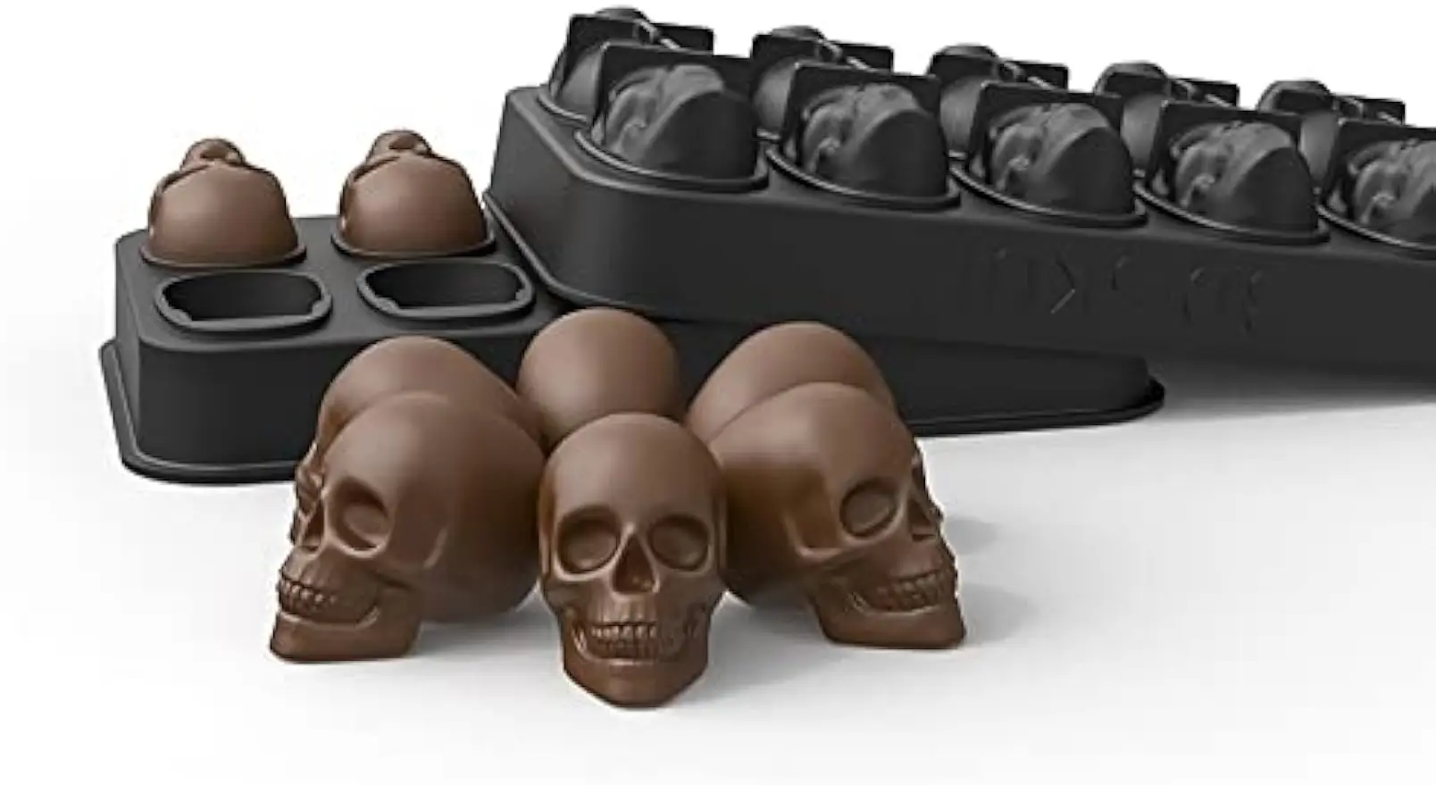 Cavity Skull Ice Mold Tray Silicone Ice Maker Cube Molds for Whiskey Cocktails Iced Tea Coffee Soap Baking Chocolate Candy Resin