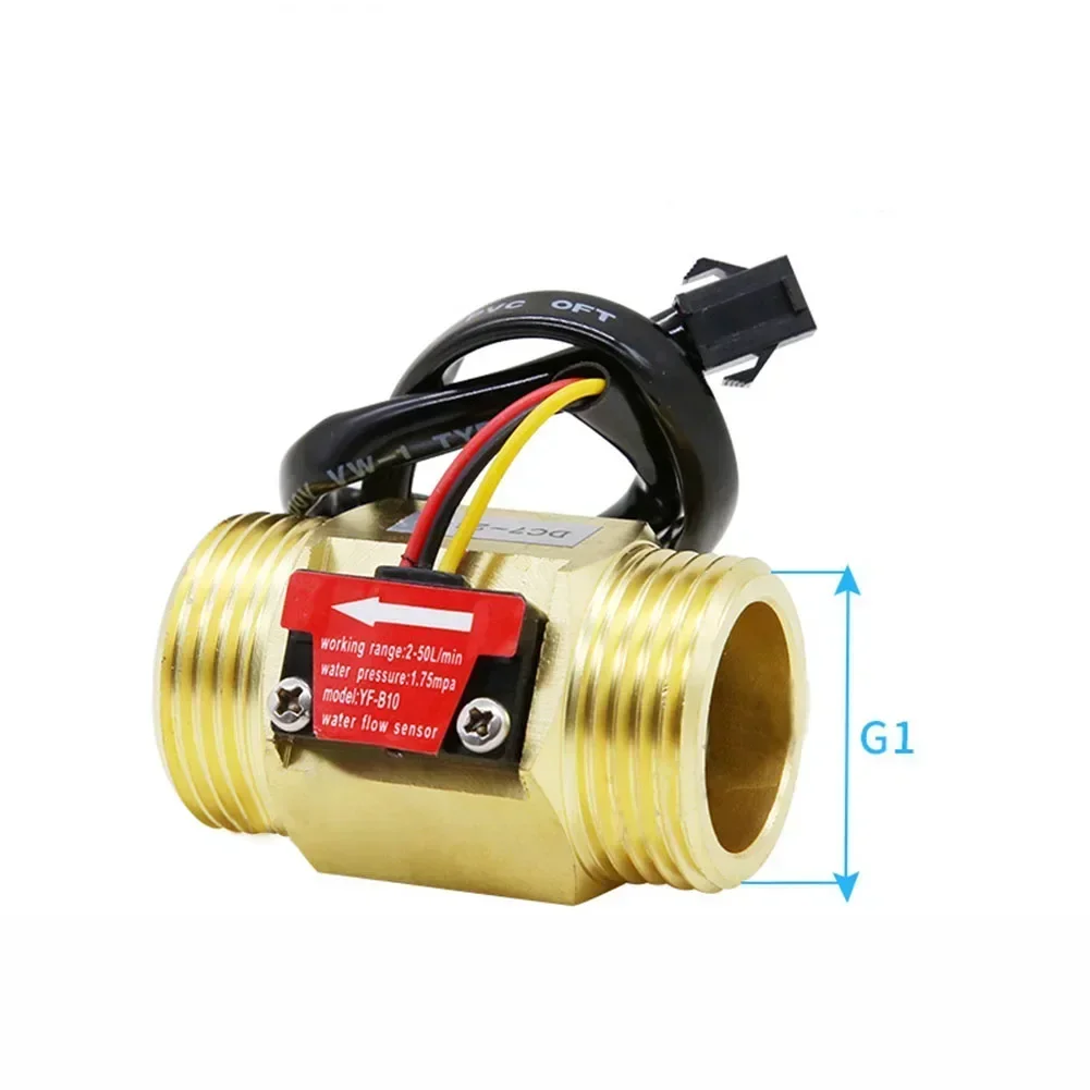 YF-B10 G1 Water Flow Hall Stream Sensor Switch Flow Meter DN25 For Industrial Turbine DC3.5~24V Wire Connection