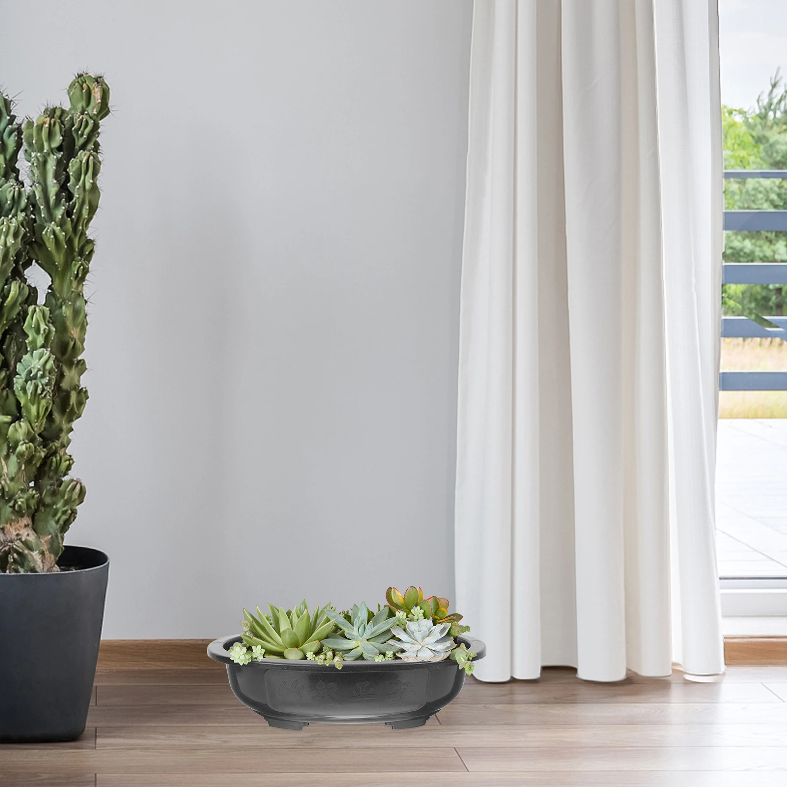 

6pcs Premium Plastic Flowerpot Garden Flower Planter for Bonsai Plant Pot Large Container Horticultural Potted Plant Yard Decor