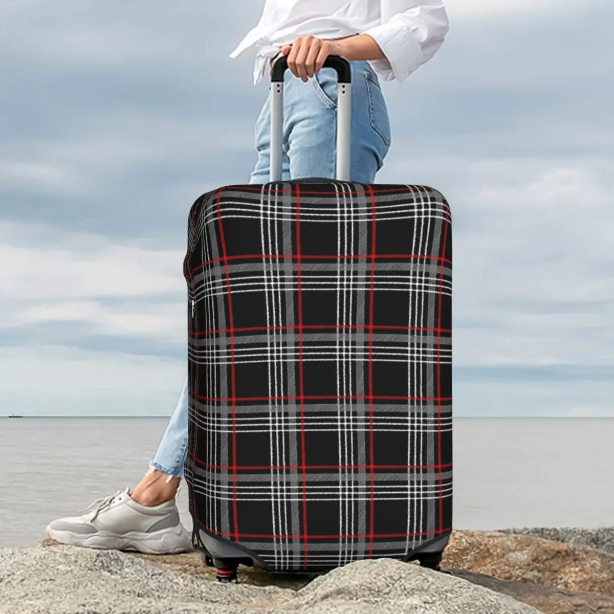 

GTi Tartan Suitcase Cover Protection Elastic Trip Luggage Protector Covers for 18-32 Inch
