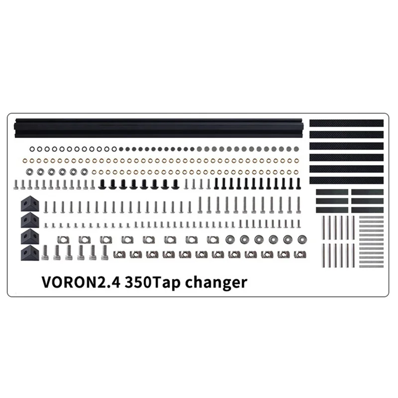 

Оптимально для Voron 2,4 350 мм, переключатель экструдера Tapchanger, комплект инструментов, экструдер Stealthburner, алюминиевые профили и крепеж