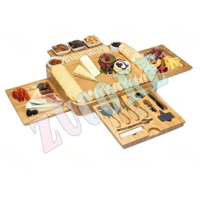 Comida ocidental grande bandeja faca e garfo placa de jantar nanzhu queijo multi-funcional quatro desenhar pão bife faca placa conjunto