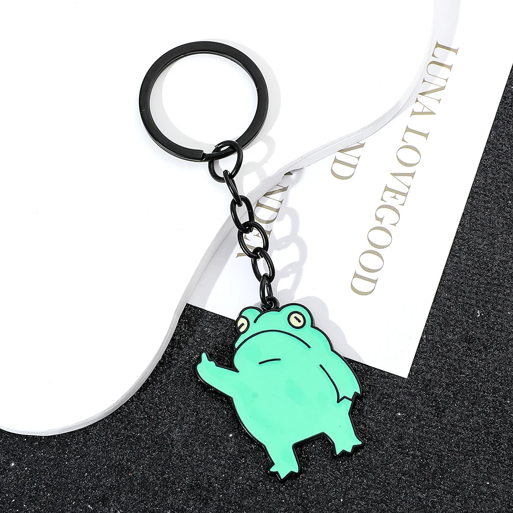 Cartoon Cute Frog Animal Keychain Trend Funny Style Bag Keyring Kids Accessory Gifts