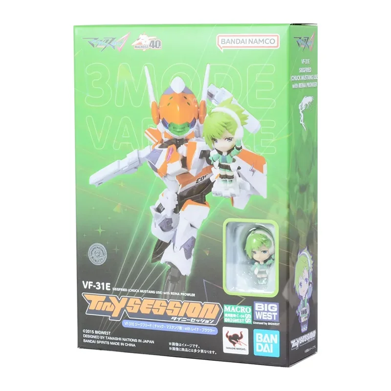 Bandai Figure Macross Delta Anime Figures Tiny Session VF-31E Reina Prowler Collection Model Action Figure Toys For Boys