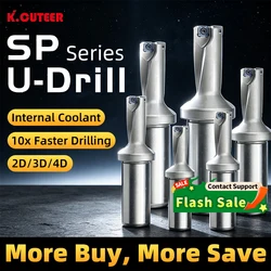 SP Drill Drills Metal Drill Indexable  Series 2D 3D 4D  29mm-195mm Mechanical Lathe Suitable SPMG/SPGT Blade CNC Bit Set