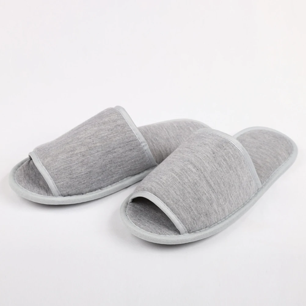 

Portable Folding Slippers Lightweight Women Home Travel Washable Reusable EVA Knitted Cotton Storage Bag Foldable