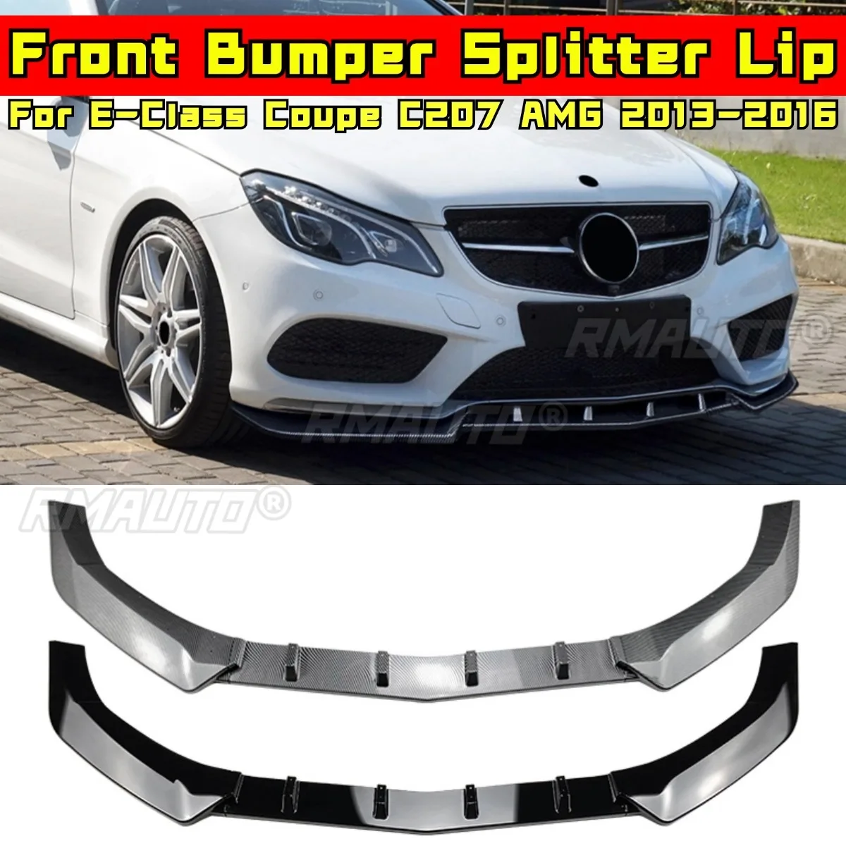 

For Mercedes Benz E-Class Coupe C207 AMG 2013-2016 Body Kit Front Bumper Spoiler Front Bumper Splitter Lip Car Accessories